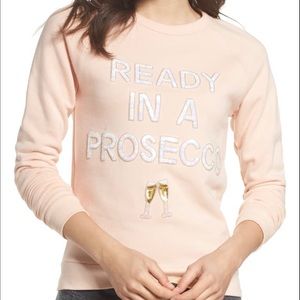 Bow & Drape sequin graphic sweatshirt